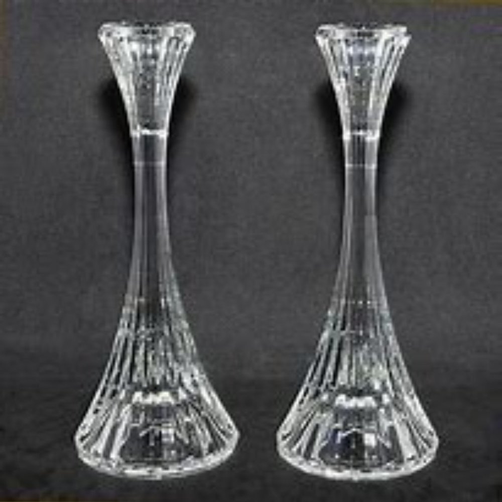Classic Mikasa "Park Lane" Crystal Candlesticks